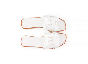 Hermes Hermes Women's White Oran Sandal 37 - view 3