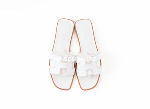 Hermes Hermes Women's White Oran Sandal 38 - view 4