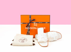 Hermes Hermes Women's White Oran Sandal 38 - view 1