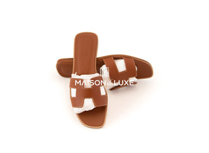 Hermes Hermes Women's Gold Oran Sandal 38 - view 2