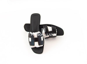 Hermes Hermes Women's Black Oran Sandal 38 - view 2
