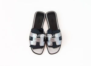 Hermes Hermes Women's Metallic Silver Oran Sandal 36 - view 4