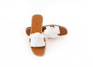Hermes Hermes Women's Braided White Oran Sandal 38 - view 2