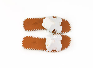 Hermes Hermes Women's Braided White Oran Sandal 38 - view 3