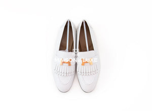 Hermes Hermes Womens White Royal Loafer 37 - view 4