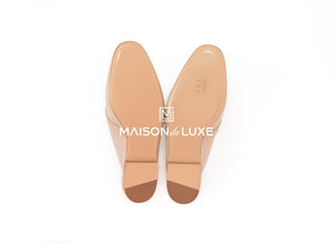Hermes Hermes Beige Sarrazin OZ Kelly Mules 37 Lizard - view 5