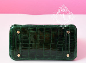 Hermes Hermes Green Vert Fonce Crocodile Gold Birkin 25 Handbag - view 6