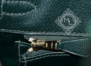 Hermes Hermes Green Vert Fonce Crocodile Gold Birkin 25 Handbag - view 11