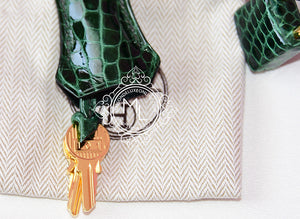 Hermes Hermes Green Vert Fonce Crocodile Gold Birkin 25 Handbag - view 13