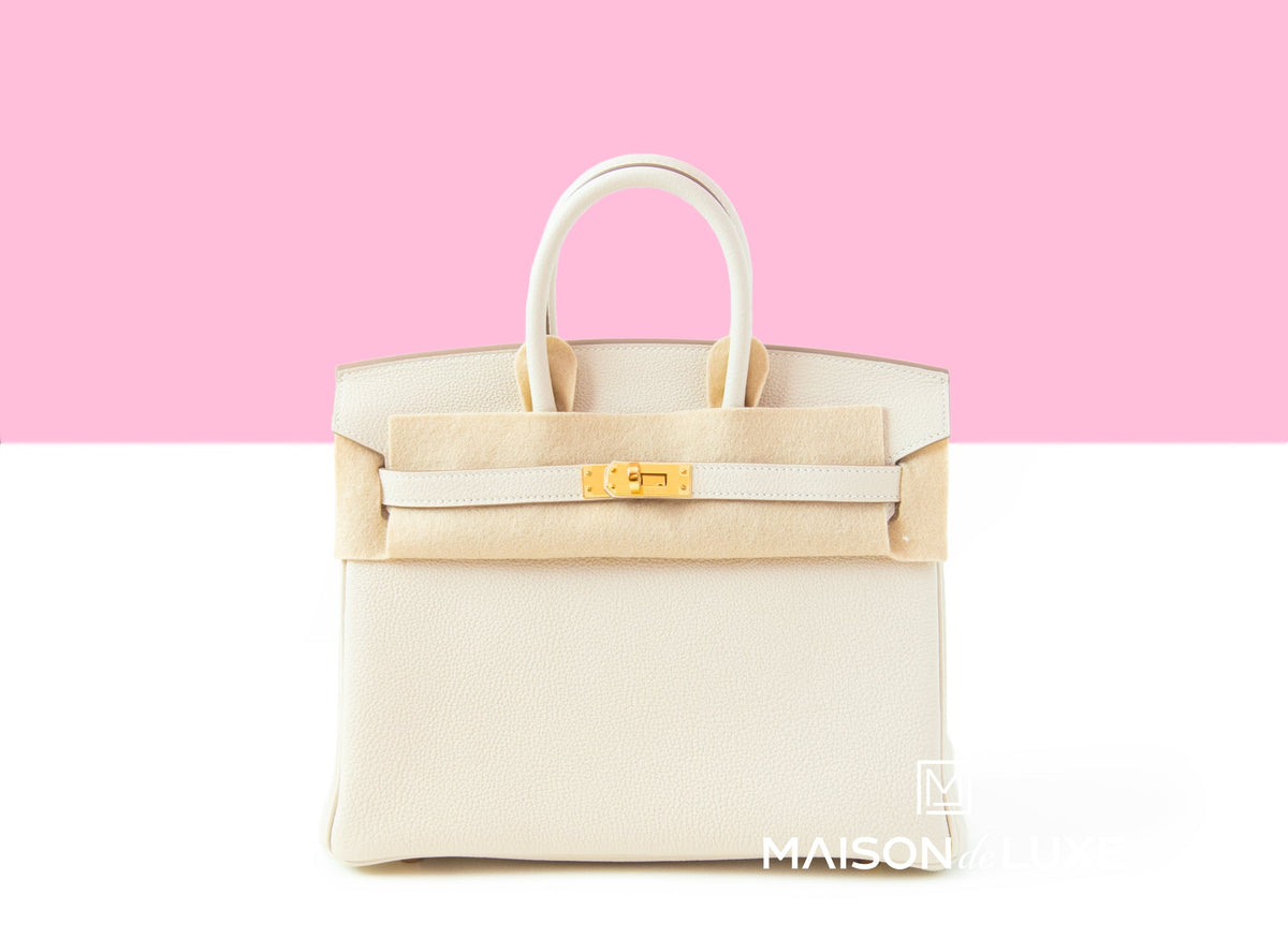 Hermes Hermes Birkin 25 Craie Togo Gold Hardware
