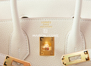 Hermes Hermes Birkin 25 Craie Togo Gold Hardware - view 9