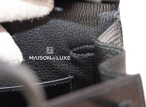 Hermes Hermes Birkin 20 Black Shiny Lizard Palladium Hardware - view 12
