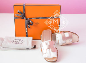Hermes Hermes Womens Gold Oran Sandal Slipper 37 Shoes - view 1