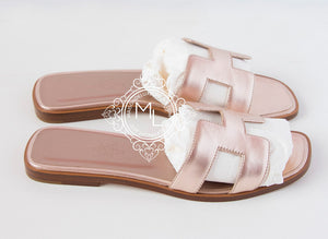 Hermes Hermes Womens Gold Oran Sandal Slipper 37 Shoes - view 3