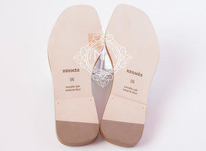 Hermes Hermes Womens White Oran Sandal Slipper 36 Shoes - view 5