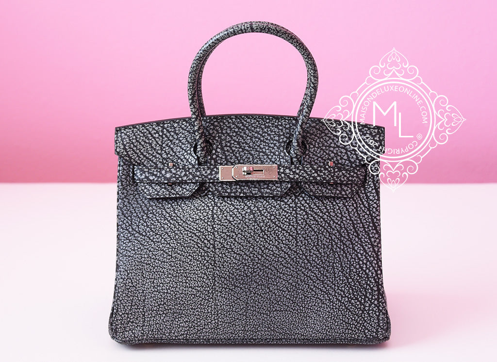 Hermes Hermes Dalmatian PHW Birkin 30 Handbag