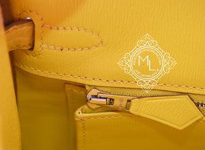 Hermes Hermes Lime Yellow Matte Crocodile Birkin 25 Handbag - view 11