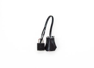 Hermes Hermes Birkin 25 Black Shiny Lizard Palladium Hardware - view 13