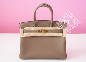 Hermes Hermes Etoupe Togo GHW Birkin 30 Handbag - view 1
