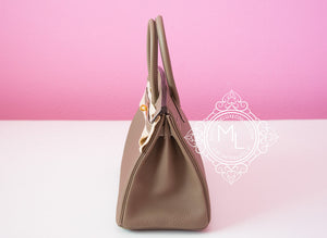 Hermes Hermes Etoupe Togo GHW Birkin 30 Handbag - view 2