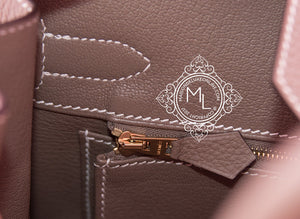 Hermes Hermes Etoupe Togo GHW Birkin 30 Handbag - view 10