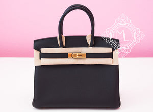 Hermes Hermes Black Noir Togo GHW Birkin 30 Handbag - view 1