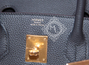 Hermes Hermes Black Noir Togo GHW Birkin 30 Handbag - view 7