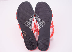 Hermes Hermes Womens Summer Nude Jelly Red Sandal Slipper 37 Shoes - view 6