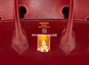 Hermes Hermes Birkin Sellier 25 Rouge H Box Calf - view 9