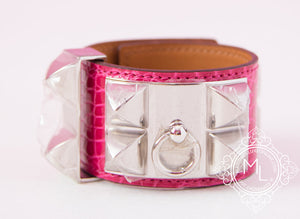 Hermes Hermes Framboise Alligator CDC Collier de Chien Bracelet S - view 2