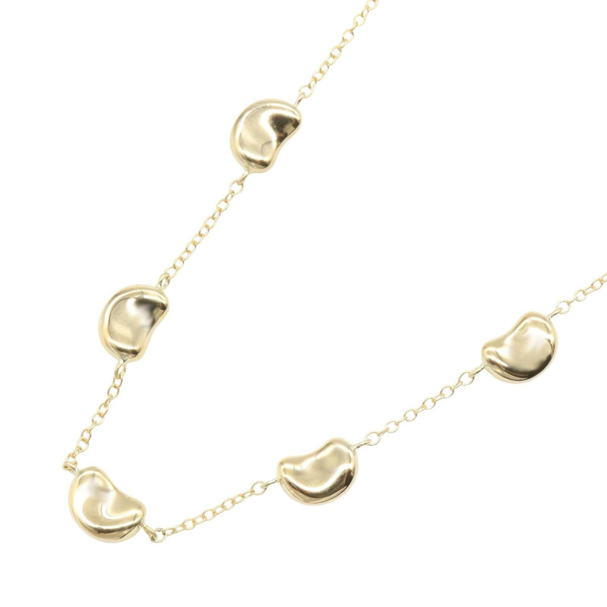 Tiffany & Co. Beans 5 Motif Pendant Necklace 18K Yellow Gold