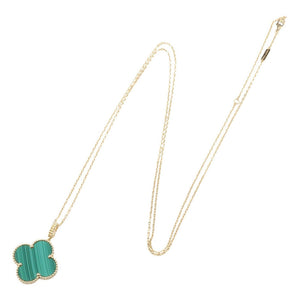 Van Cleef & Arpels Alhambra Pendant Necklace 18K Yellow Gold and Malachite - view 2