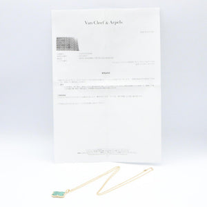Van Cleef & Arpels Alhambra Pendant Necklace 18K Yellow Gold and Malachite - view 5