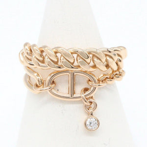 Hermes Mix and H Ring 18K Rose Gold - view 1