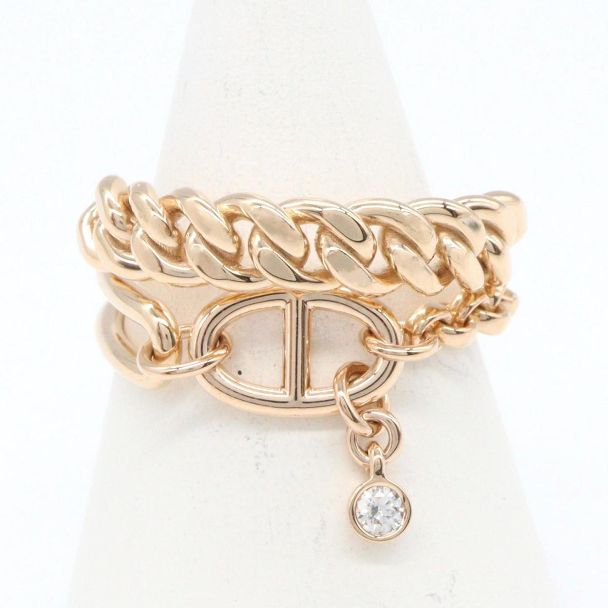 Mix and H Ring 18K Rose Gold
