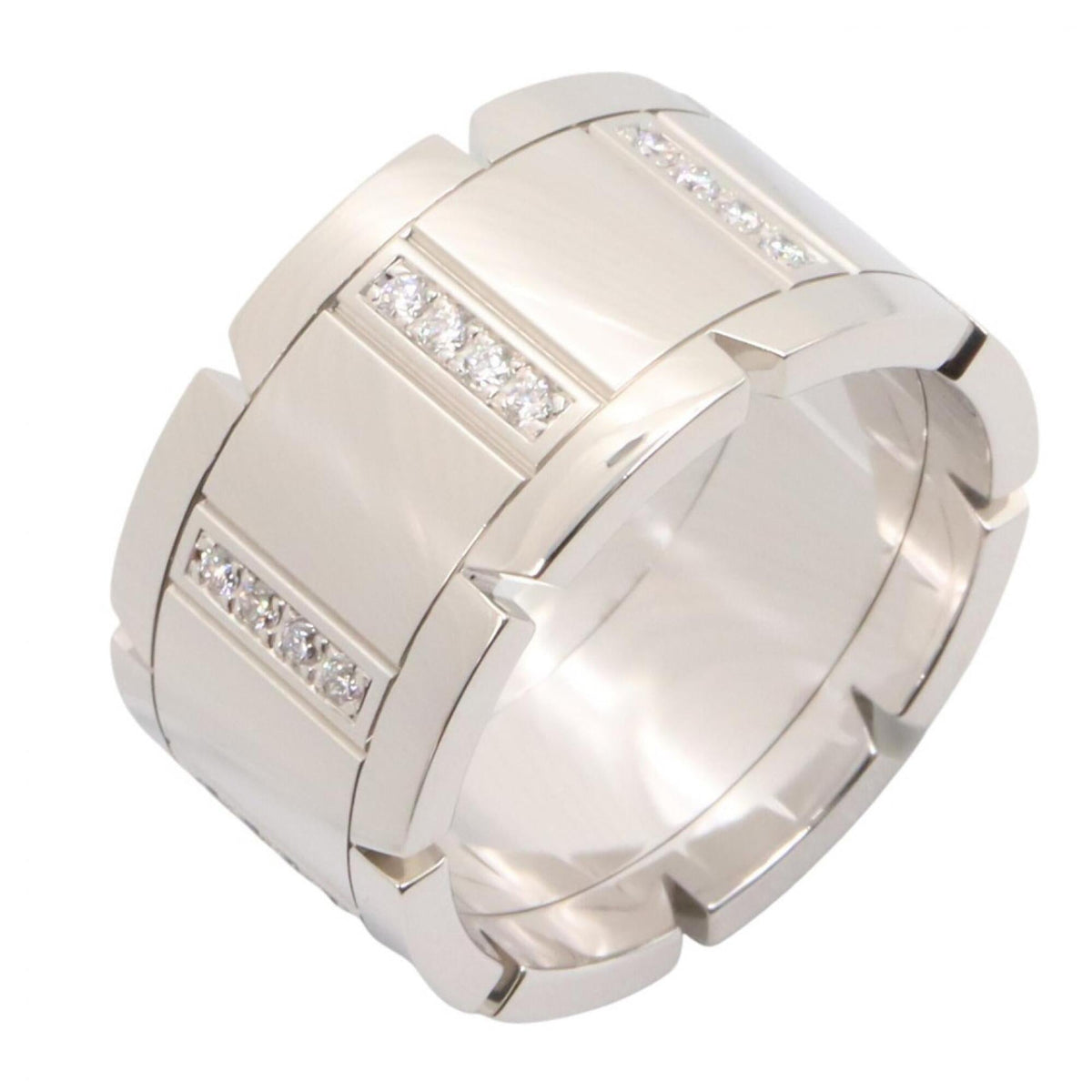 Cartier Band Ring 18K White Gold with Diamond