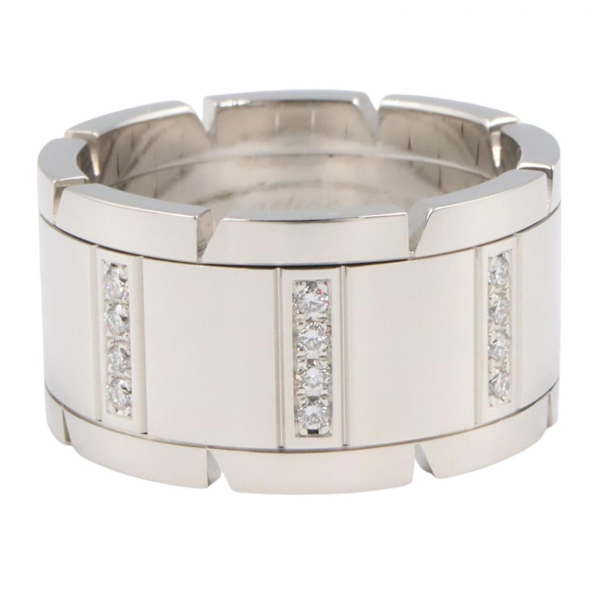 Cartier Band Ring 18K White Gold with Diamond – view 2