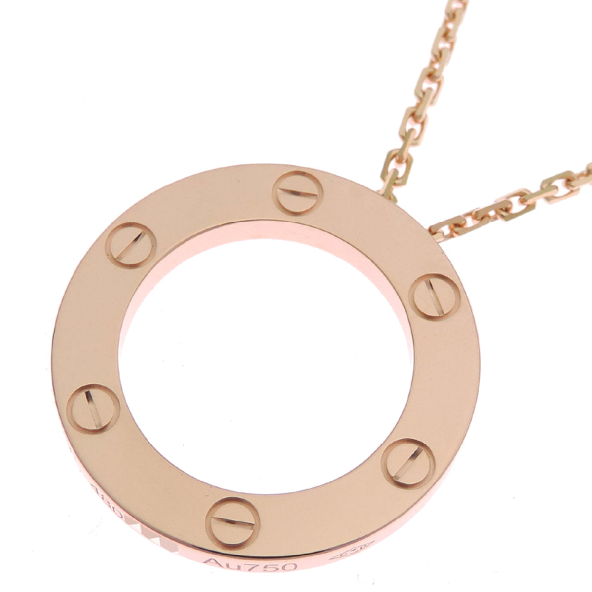 Cartier Love Circle Pendant Necklace 18K Rose Gold – view 2