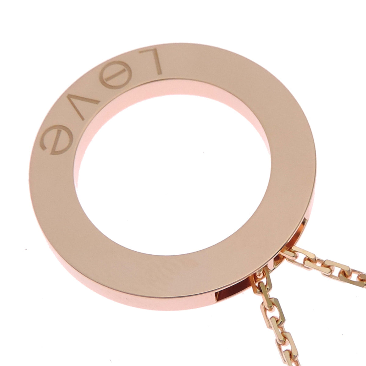 Cartier Love Circle Pendant Necklace 18K Rose Gold – view 3