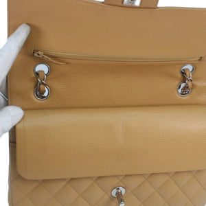 Chanel Classic Double Flap Bag Quilted Caviar Medium - view 7