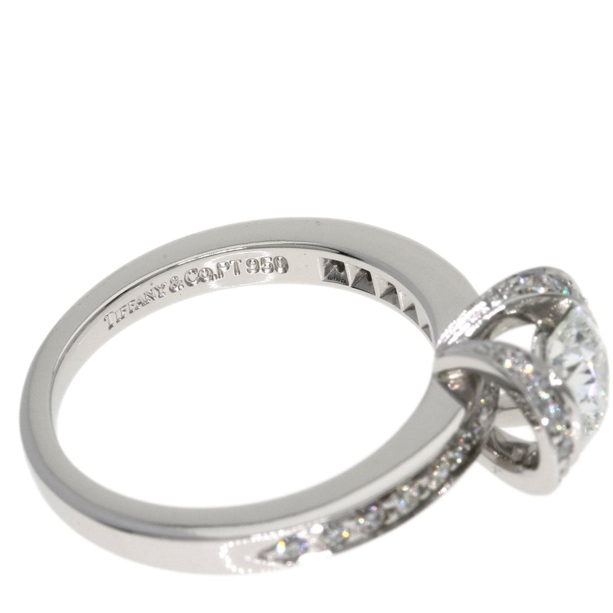 Ribbon Ring Platinum with Diamond