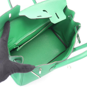 Hermes Birkin Handbag Green Togo with Palladium Hardware 25 - view 3