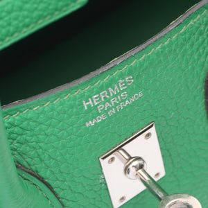 Hermes Birkin Handbag Green Togo with Palladium Hardware 25 - view 4