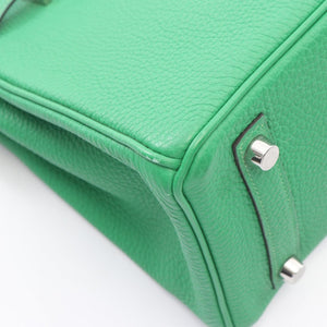 Hermes Birkin Handbag Green Togo with Palladium Hardware 25 - view 7