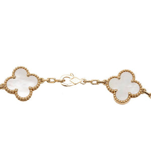 Van Cleef & Arpels Vintage Alhambra Bracelet 18K Yellow Gold and Mother of Pearl - view 4
