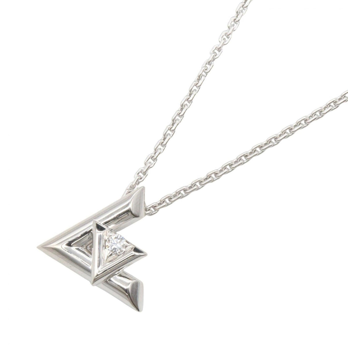 Pendant Necklace 18K White Gold with Diamond