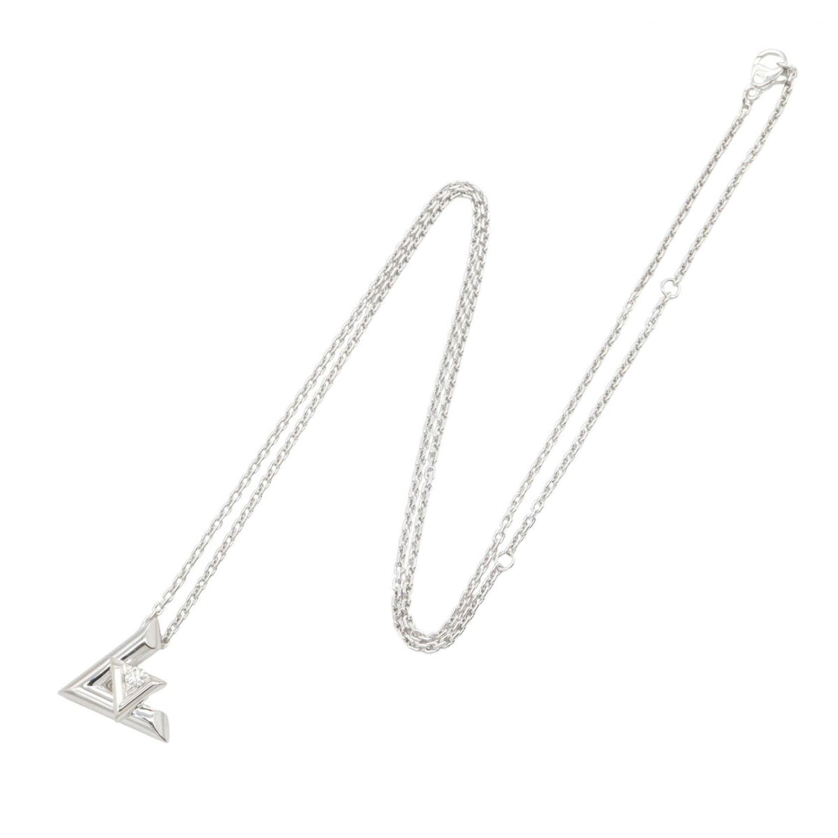 Pendant Necklace 18K White Gold with Diamond