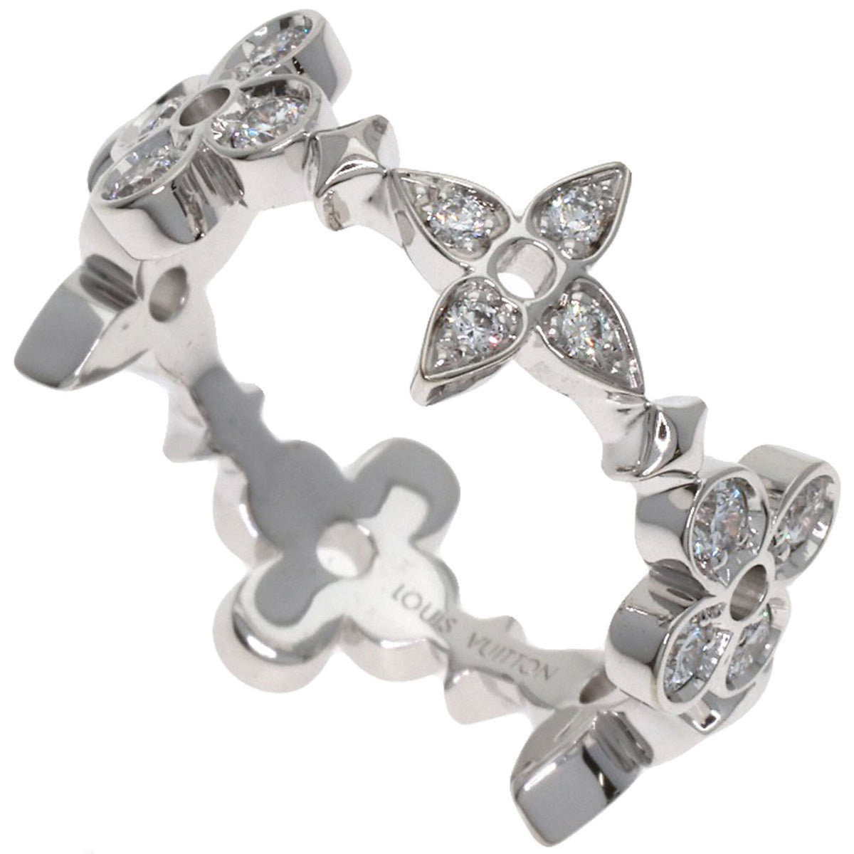 Louis Vuitton Band Ring 18K White Gold With Diamond