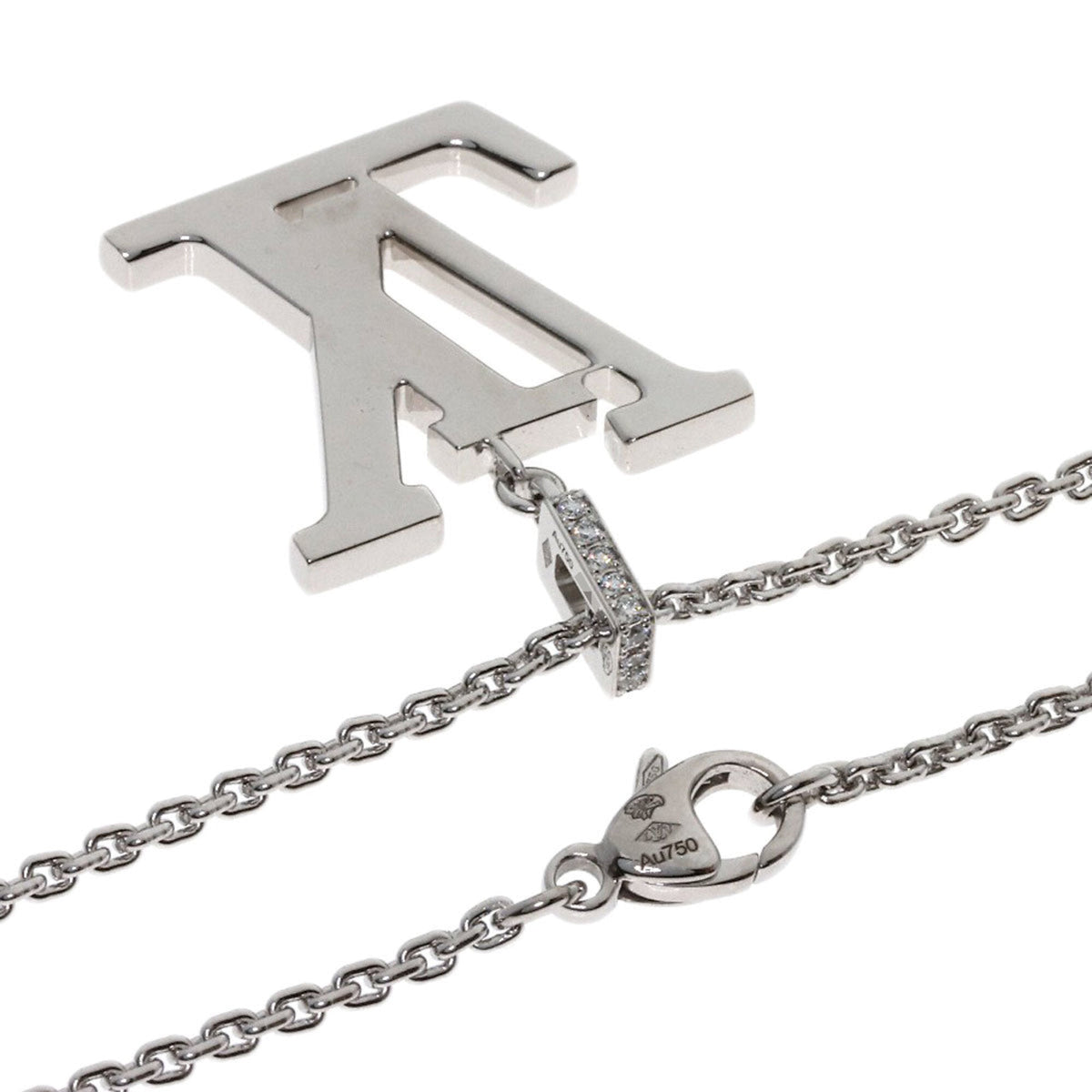 Pendant Necklace 18K White Gold with Diamond