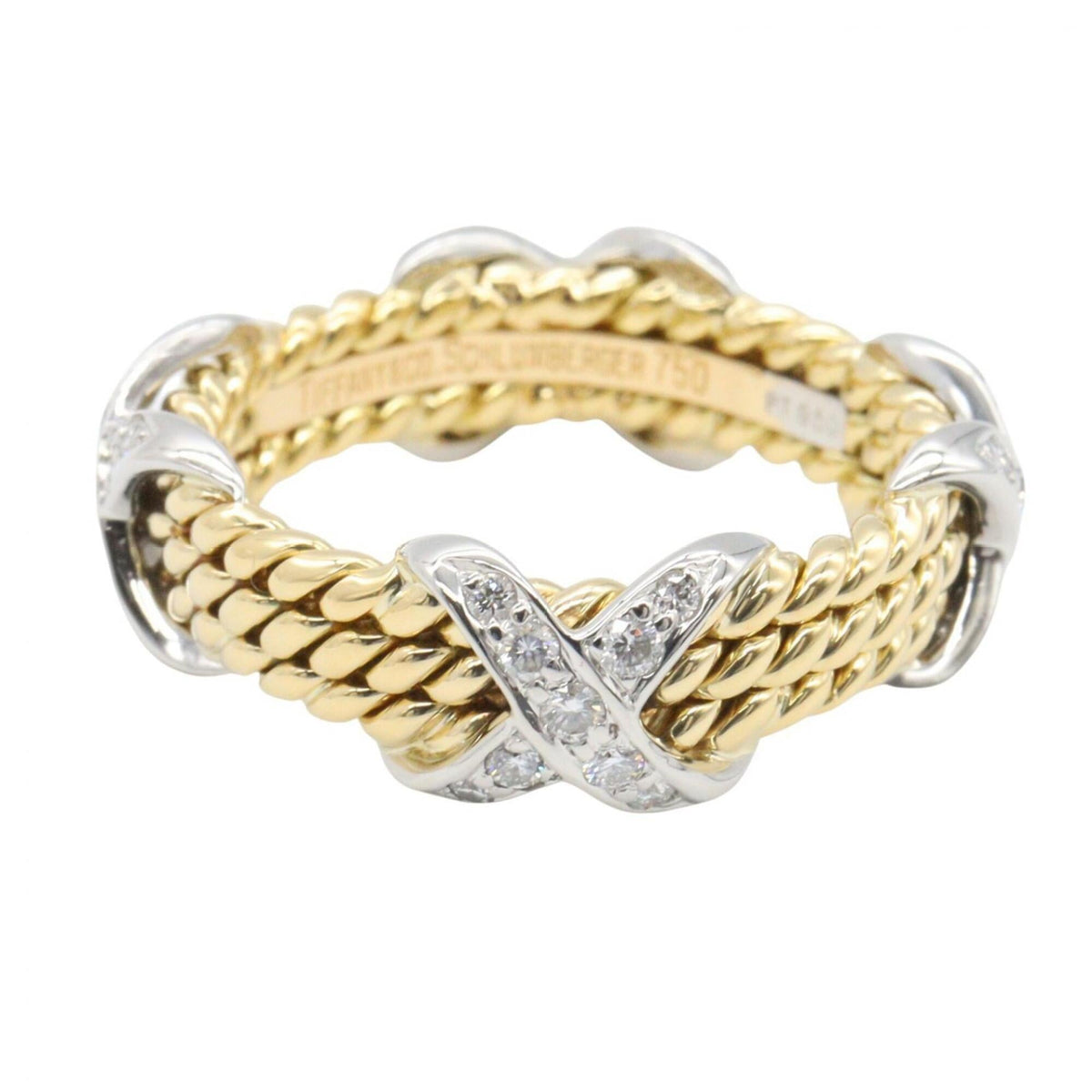 Ring Platinum and 18K Yellow Gold with Diamond